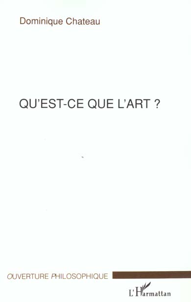 QU'EST-CE QUE L'ART?