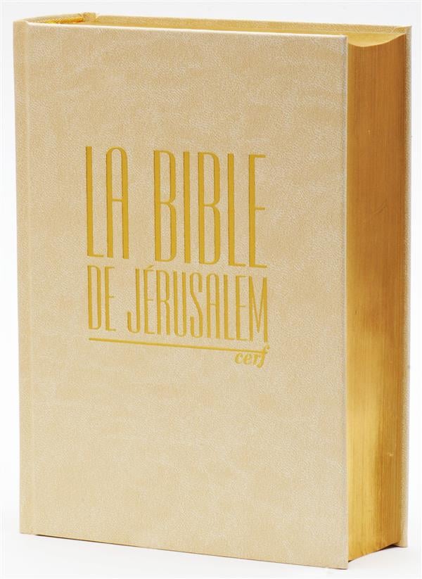 La bible de jerusalem - compacte blanche doree