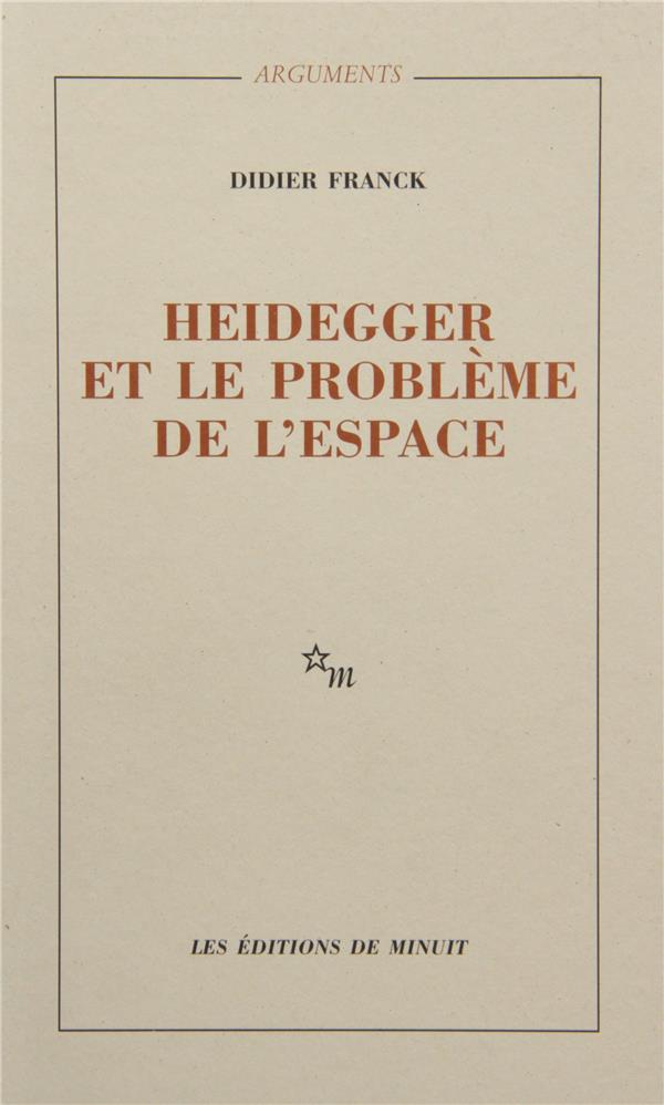 Heidegger et le problème de l'espace