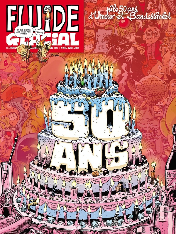 Magazine Fluide glacial. Pile 50 ans d'umour et bandessinées