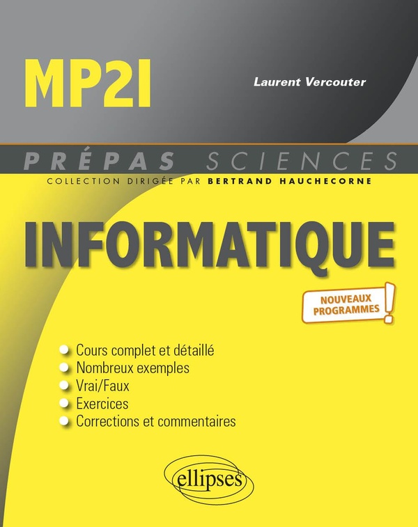 Informatique MP2I: nouveaux programmes