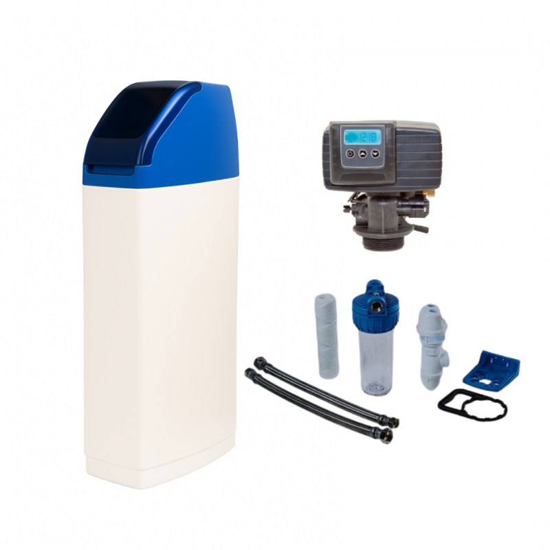 Pentair - Adoucisseur D'Eau 20 L - Vanne Fleck 5600 Sxt - Régénération Volumétrique Automatique - Dimensions H 1120 Mm, P 430 Mm, L 310 Mm