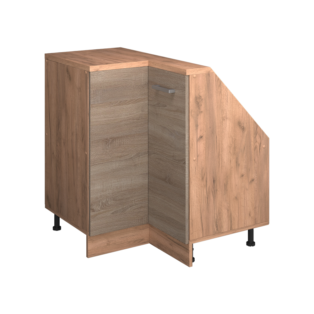 Meuble De Rangement Sous Pente Armoire D'Angle Rion, Sonoma/chêne Doré, 75.6x81.6cm Avec 1 Porte, Vicco