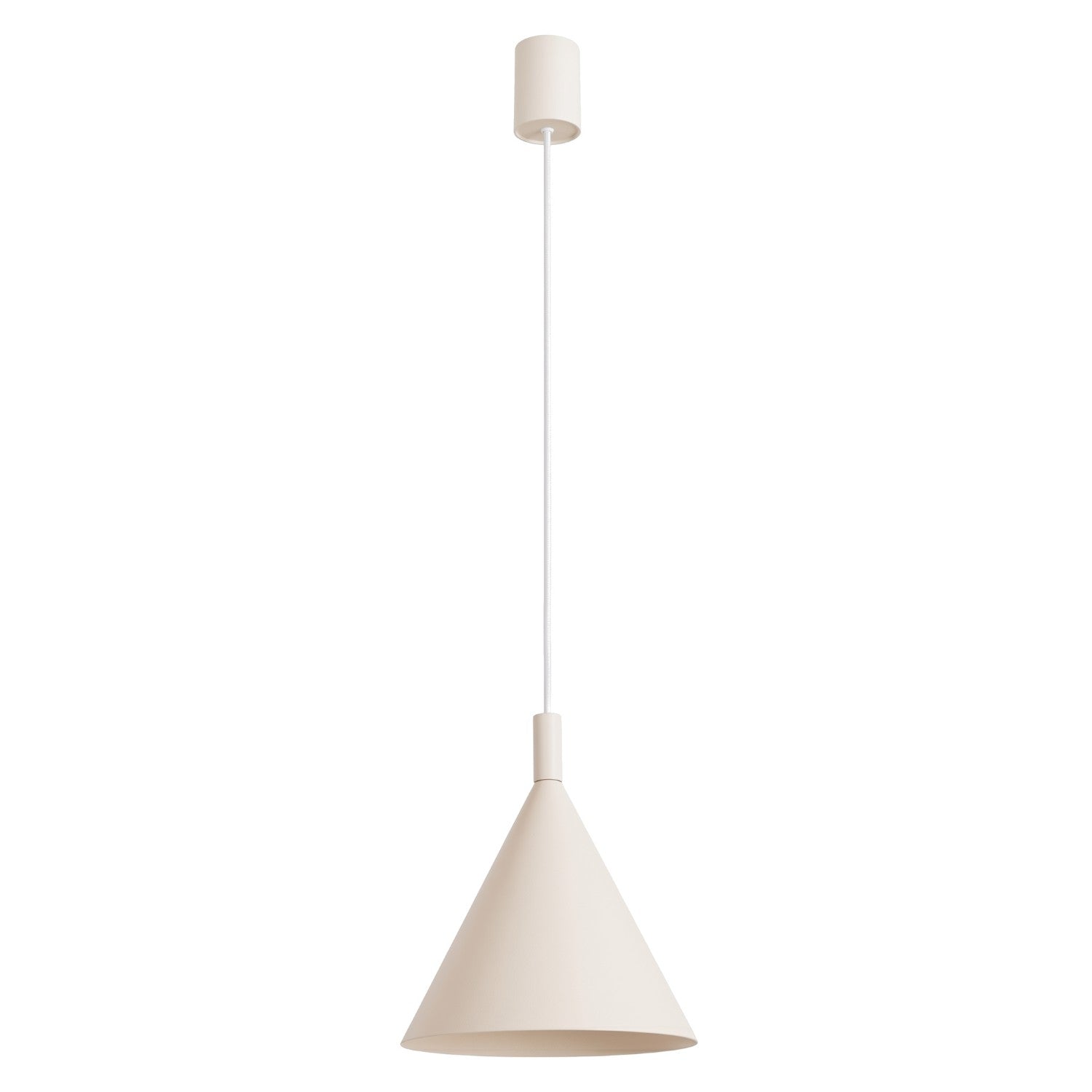 Suspension Classique Beige Abat-jour Conique Ø25 Cm 1xe27 15w Nox Sollux Lighting