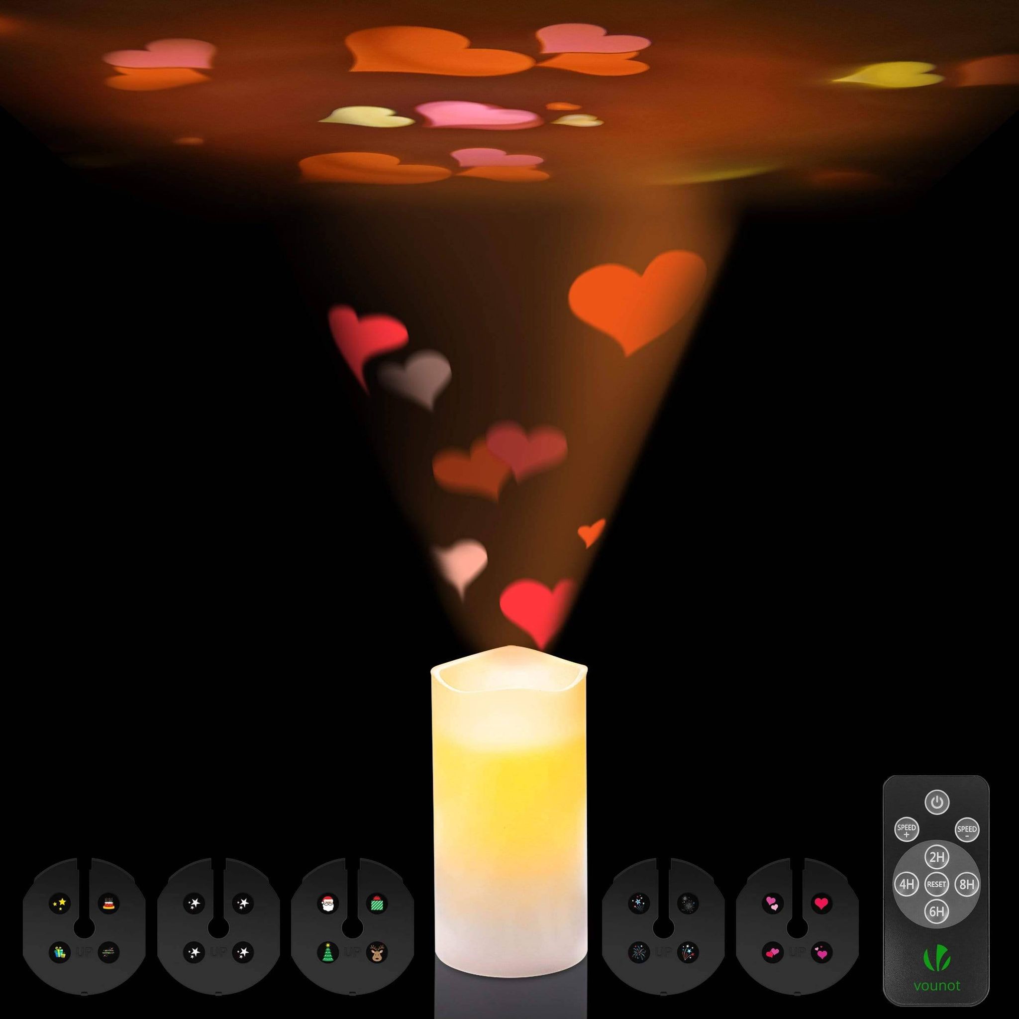 Vounot Bougie Led Avec Projection Image