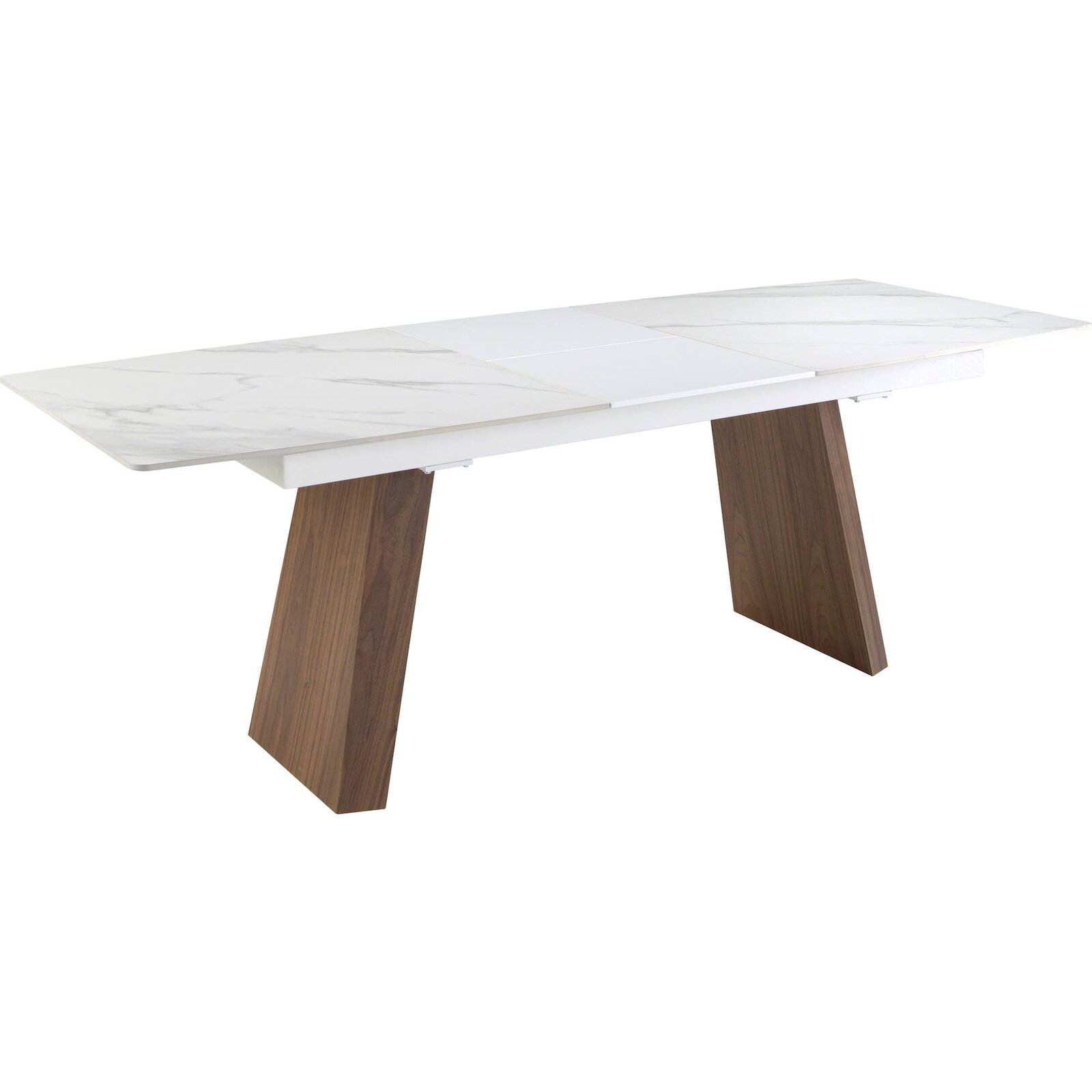 Table Extensible Ovale Angel Cerda Marbre Blanc - Marbre Blanc Veiné Gris Sur Fond Mate