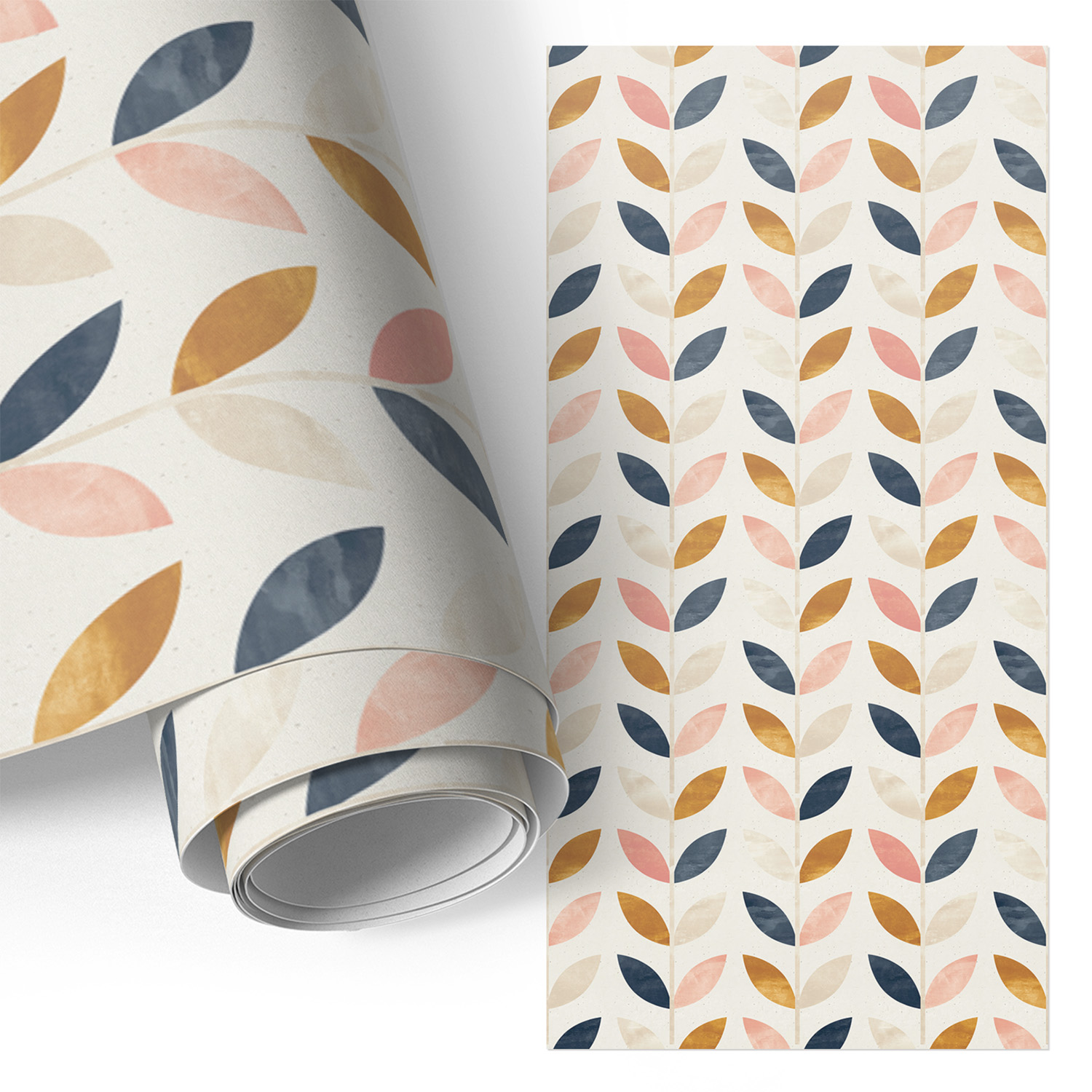 Film Auto-adhésif - Adhésif Décoratif - Imperméable - Pour Meubles - Pour Armoires Motif Feuillu 65x130 Cm