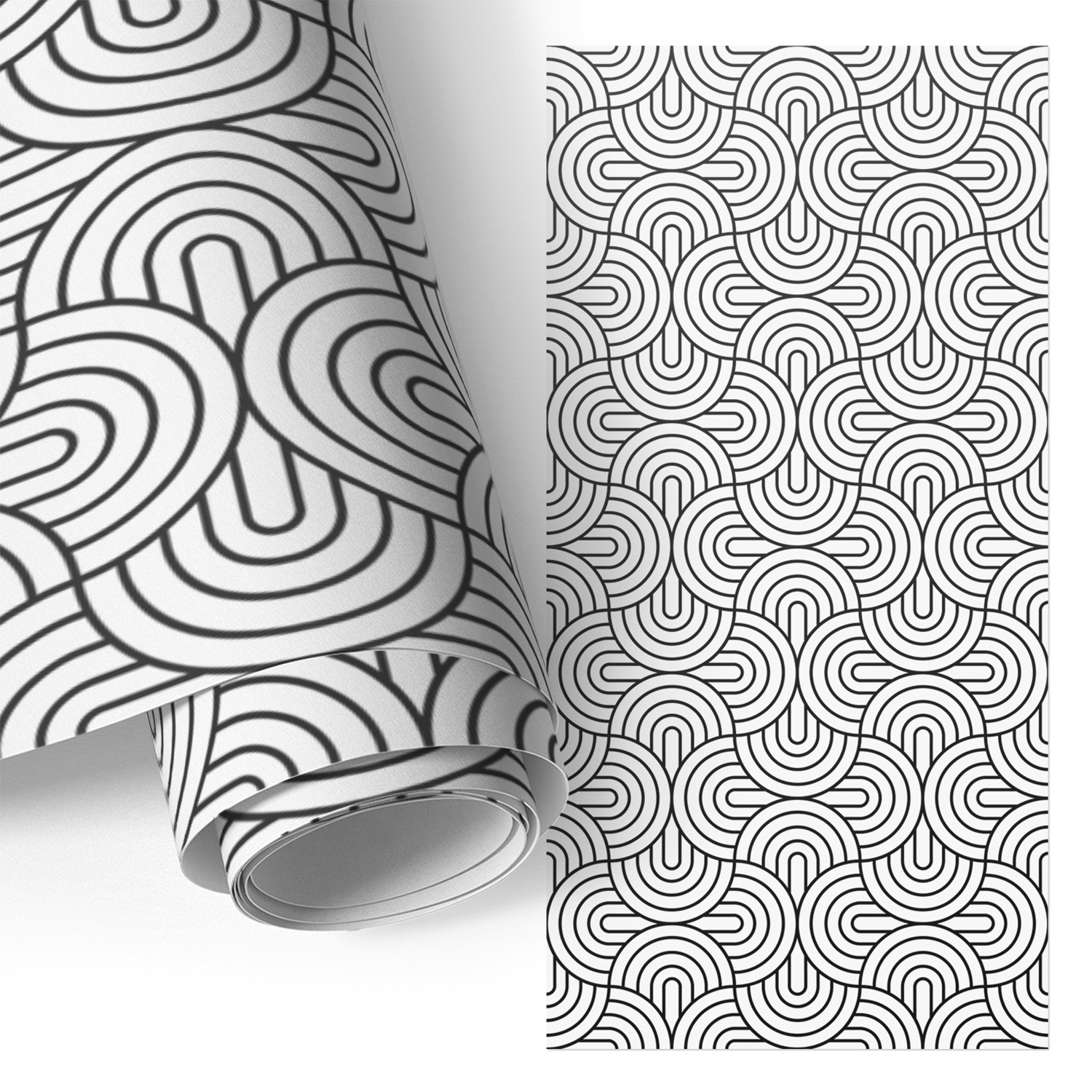 Film Adhesif Autocollant - Design Moderne - Imperméable - Pour Cuisine - Pour Plans De Travail Motifs Géométriques 50x100 Cm