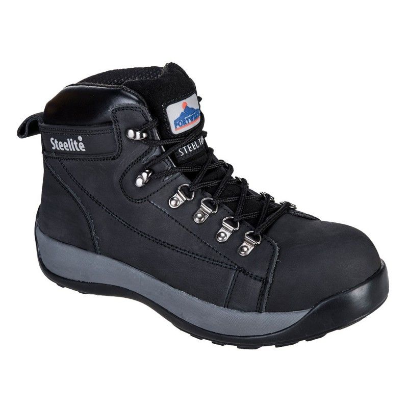 Chaussures De Sécurité Portwest Sb Hro Mi-brodequin Nubuck Steelite Noir 46