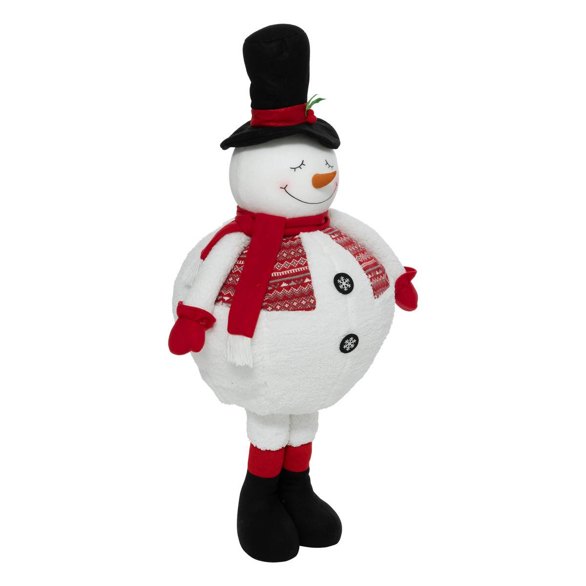 Bonhomme De Neige Boule Télescopique H. 110 Cm - Feeric Lights & Christmas