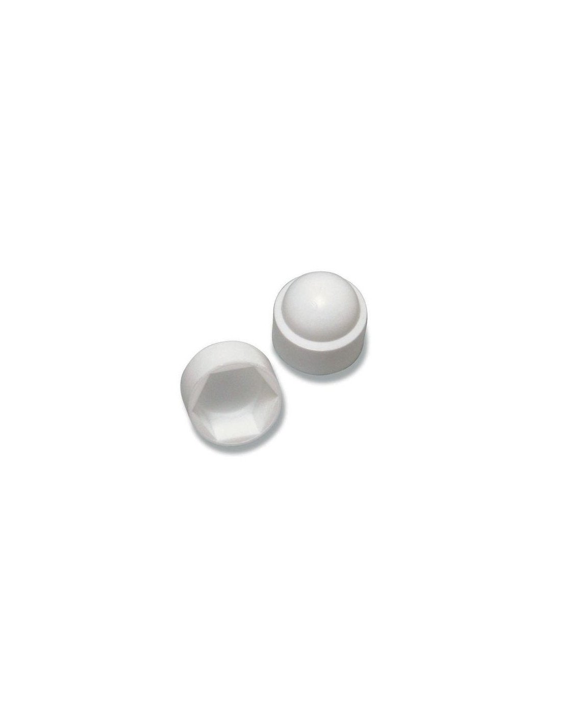 Cache Ecrou Ou Cache Tête Vis Tête Hexagonale Th M5 Nylon Blanc Sur Plat 8-1 Pièce