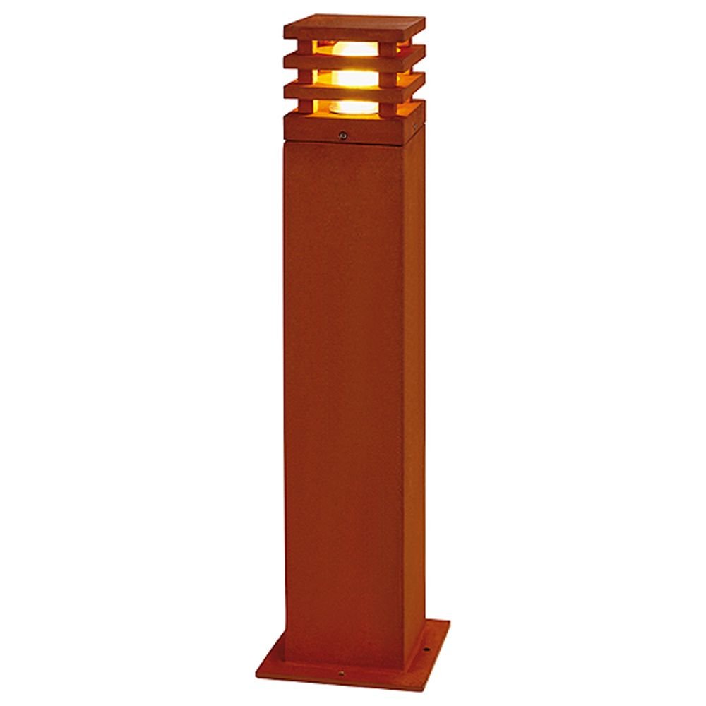 Borne Extérieure Carrée Rusty® 70 Fonte Rouillée E27 11w Max Ip55 Bord Mer - Slv - 229421