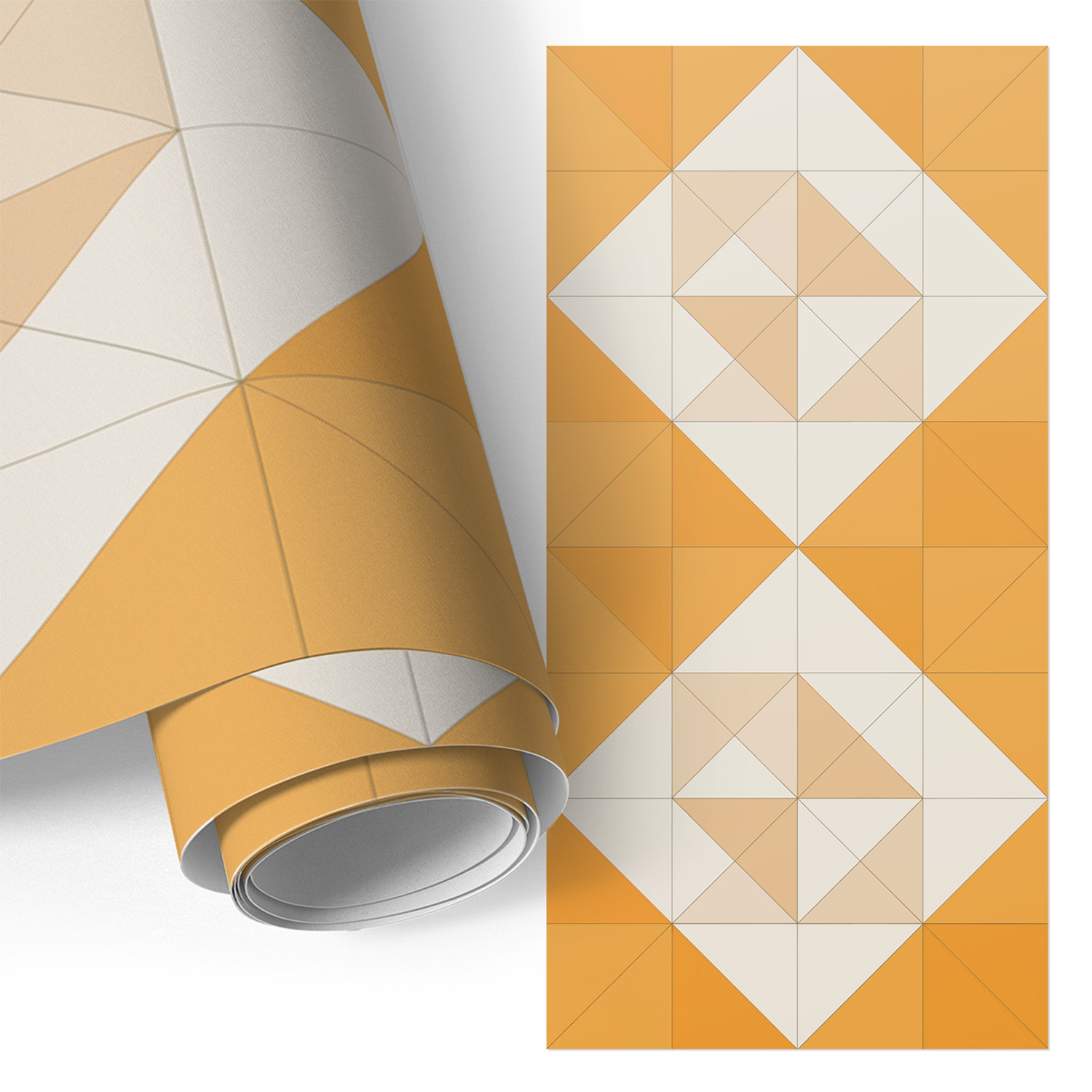 Film Adhésif - Adhésif Décoratif - Rénovation Facile - Pour Meubles - Pour Commodes Mosaïque De Triangles 50x100 Cm