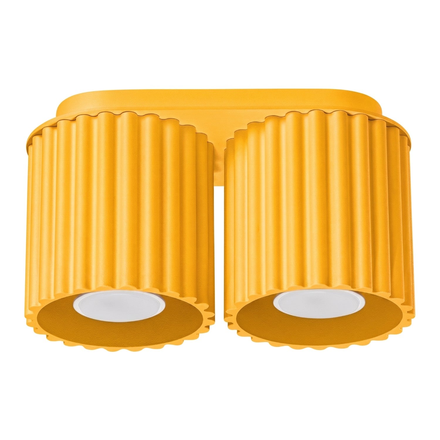 Spot De Plafond Moderne Double Jaune Strié 2xgu10 10w Aura Sollux Lighting