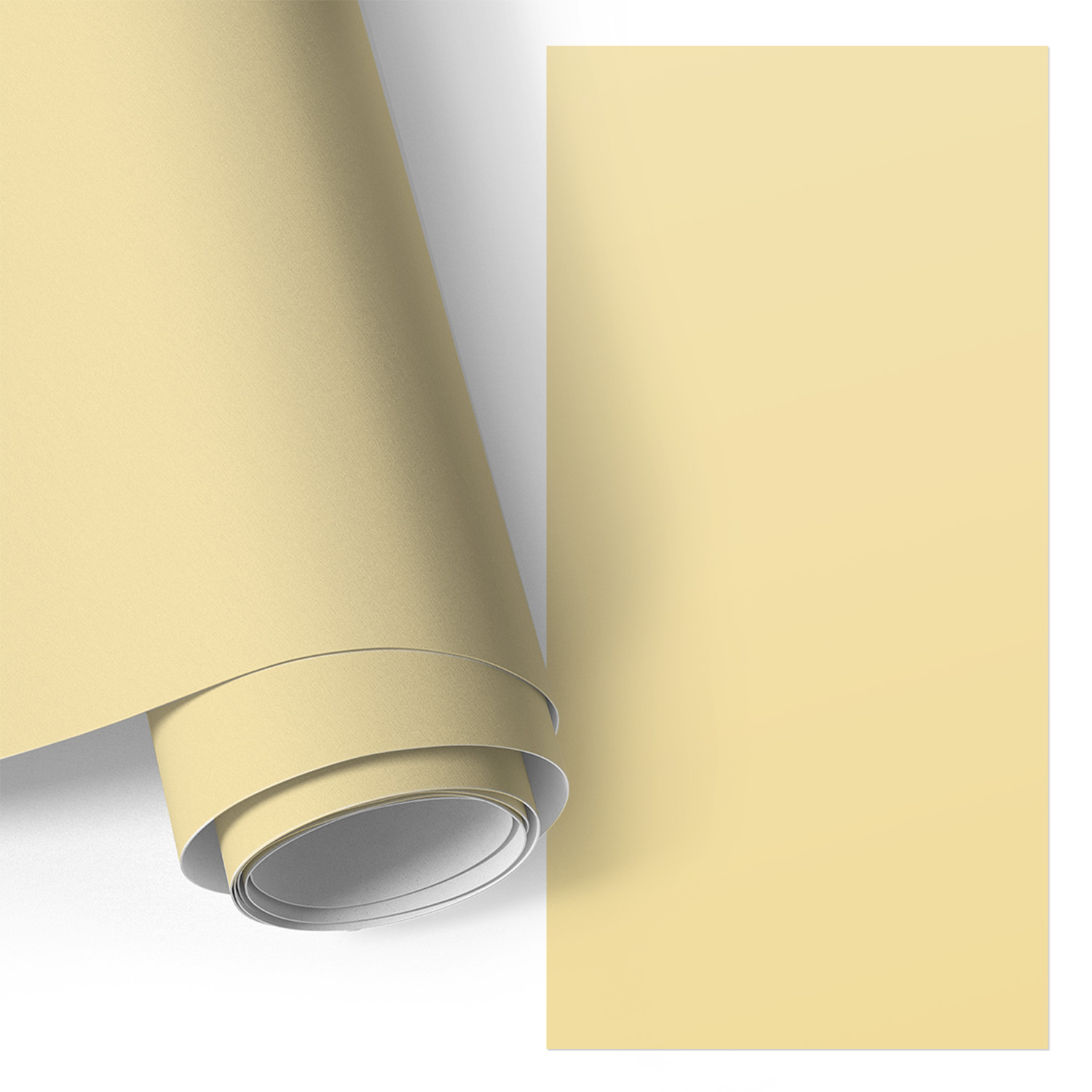 Film Adhesif Autocollant - Design Moderne - Imperméable - Pour Cuisine - Pour Plans De Travail Jaune Crème 50x100 Cm