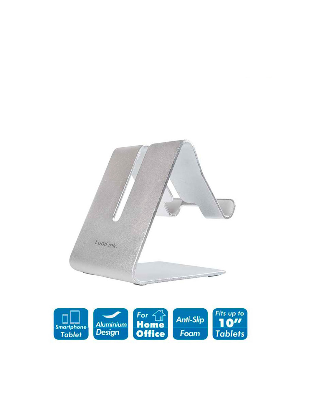 Support Pour Tablette Logilink Aa0122 Aluminium 6,3x7,5x7,5 Cm