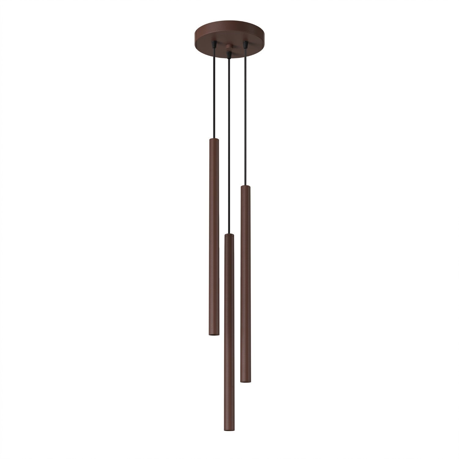 Suspension Moderne Tubes Fins Marron 3xg9 8w Pastelo Sollux Lighting