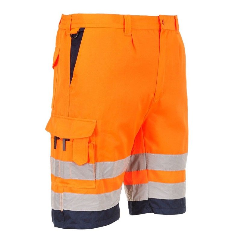 Bermuda Hivis Poly-coton Couleur: Orange/marine Taille Xxl Portwest