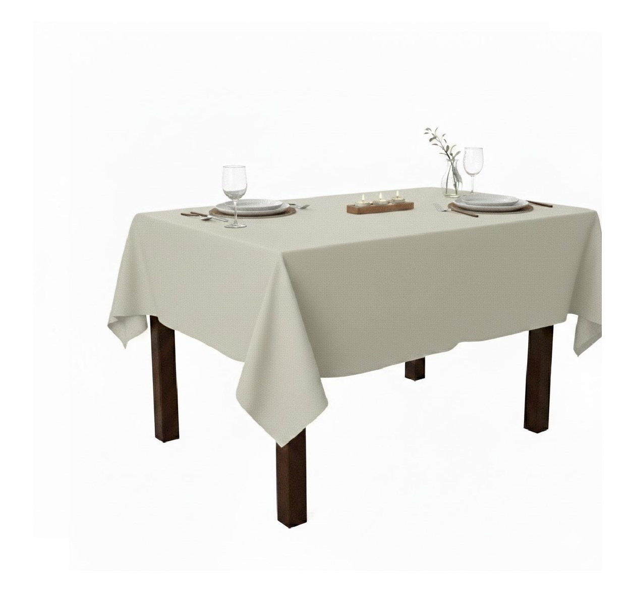 Nappe En Polyester Essentiel 145 X 240 Cm Lin