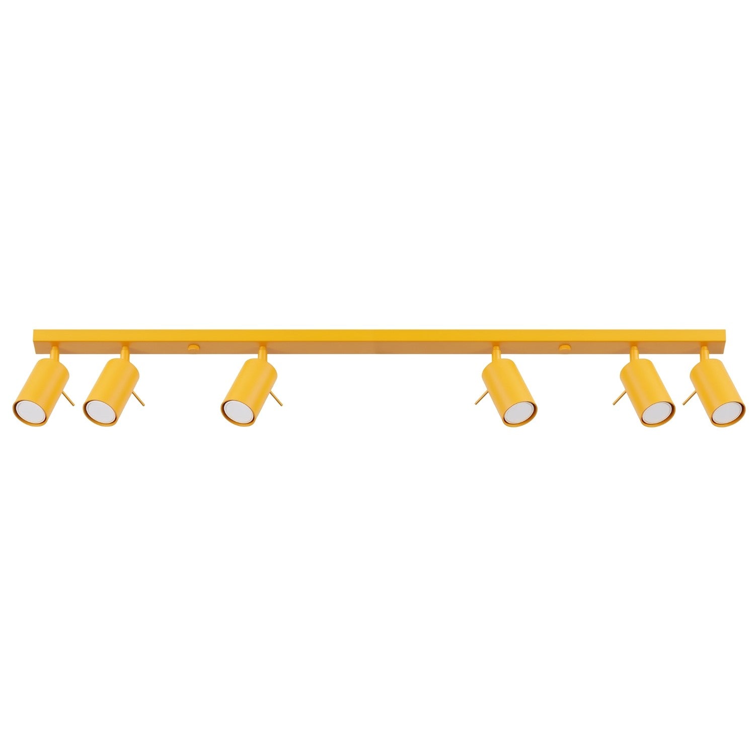 Plafonnier Moderne Jaune En Barre 118 Cm Spots Orientables 6x Gu10 10w Ring Sollux Lighting