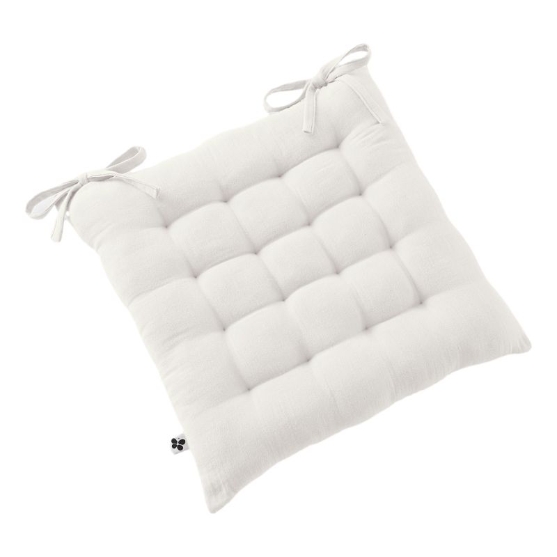 Assise Matelassée 16 Points "gaïa" 40 X 40 Cm "gaze De Coton" L'Effet Papillon - Gaia Chantilly -