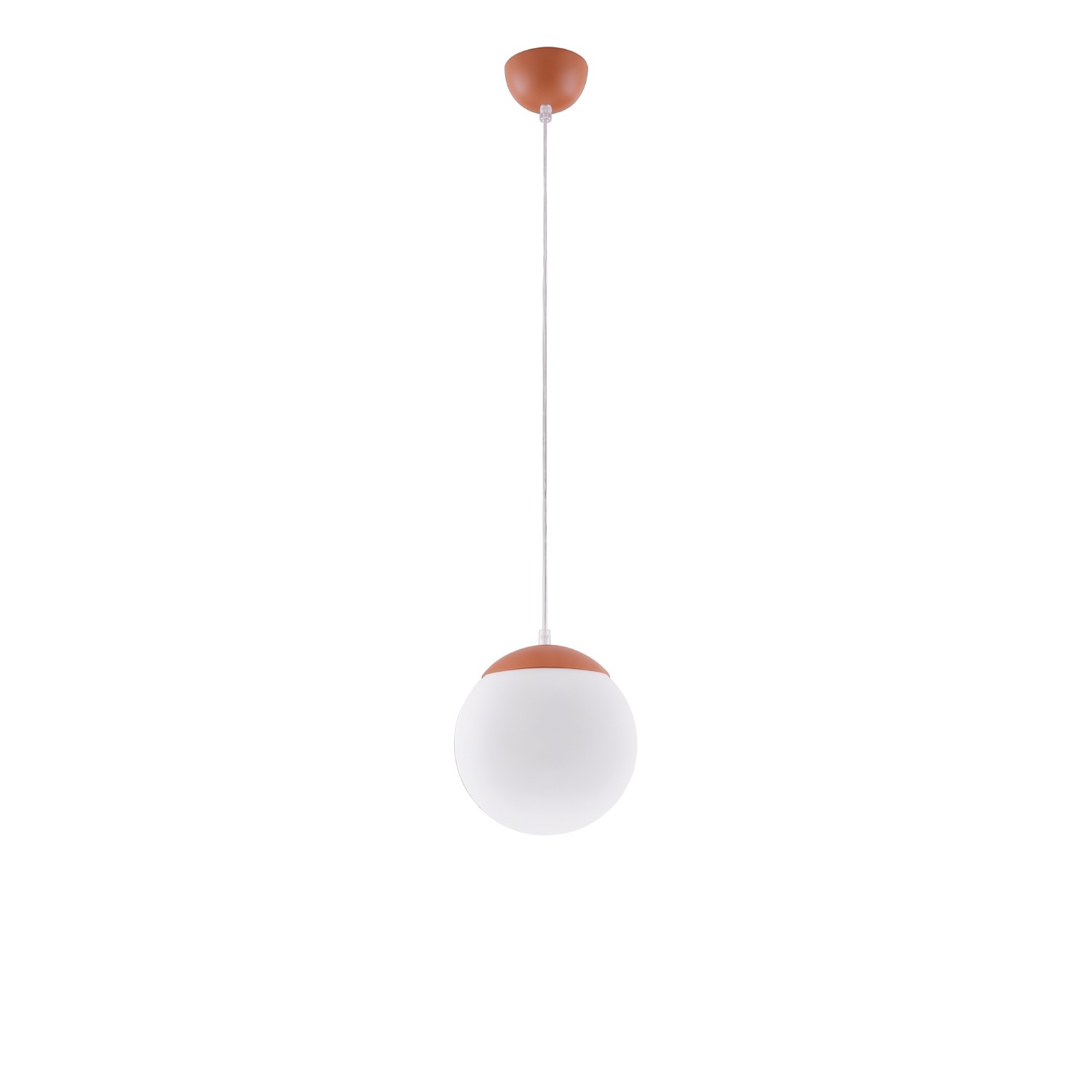 Suspensions Ugo Acier/verre Ocre Rouge 1xe27 20cm Sollux
