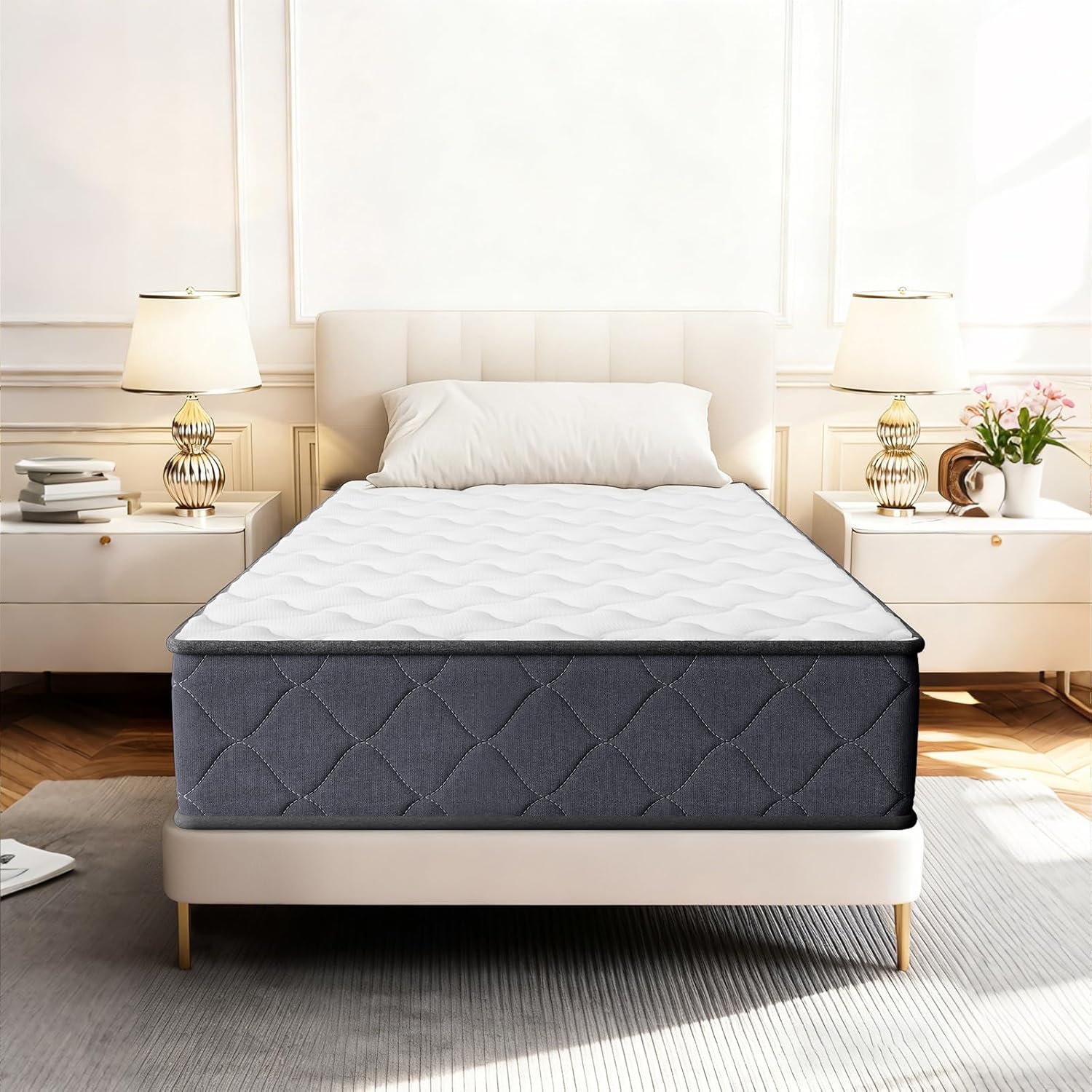 Dewinner - Matelas Mémoire De Forme 90x200 Cm - Épaisseur 25 Cm - Mousse Haute Densité - Soutien Équilibré Et Accueil Moelleux - Respirant Et Hypoallergénique