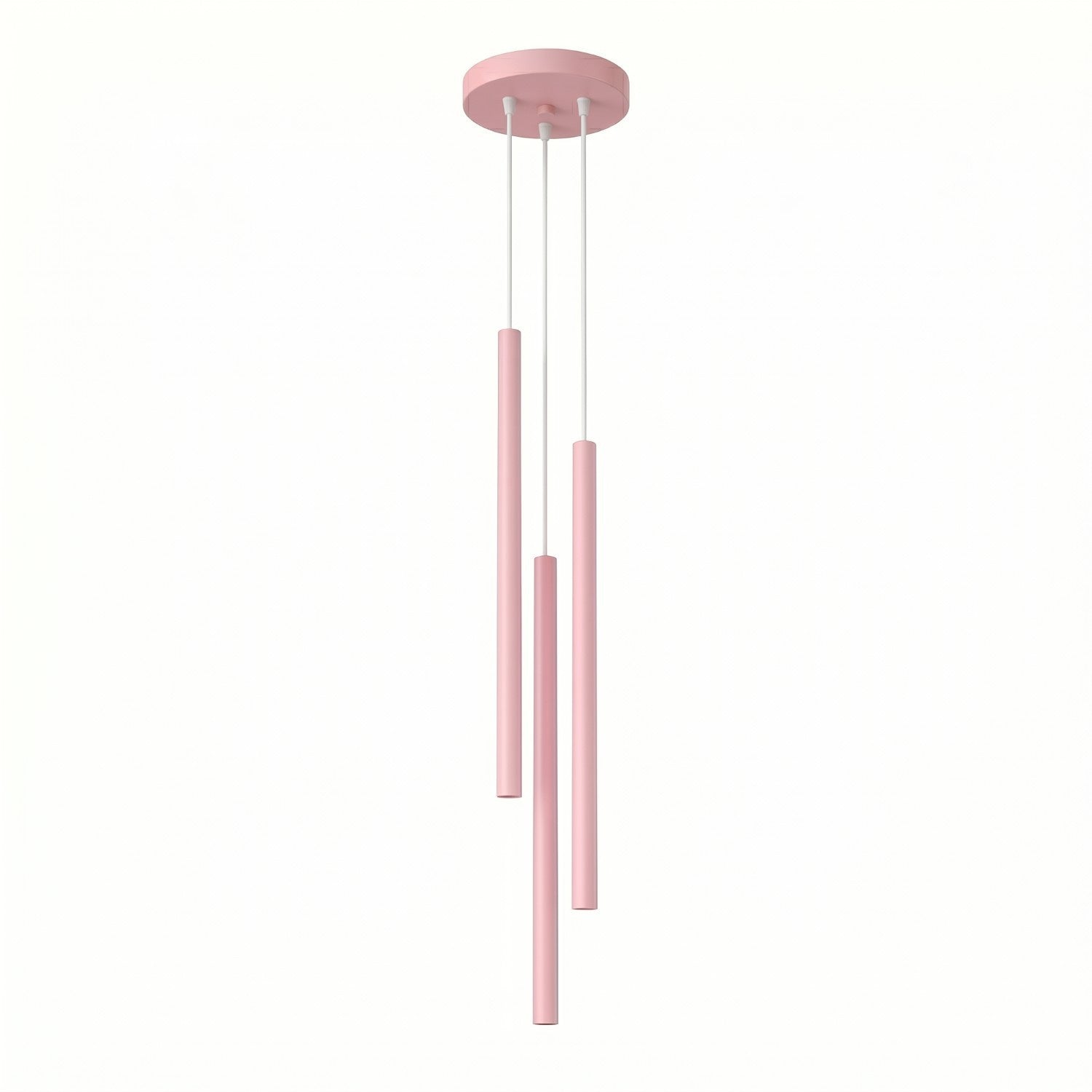 Suspension Moderne Tubes Fins Roses 3xg9 8w Pastelo Sollux Lighting