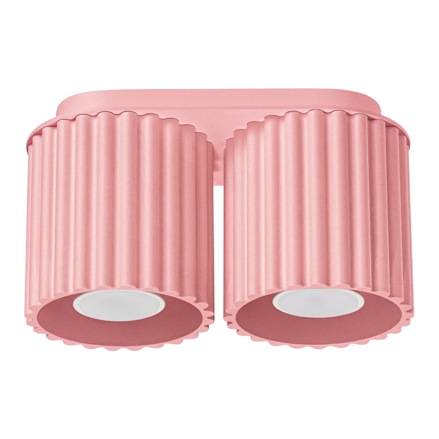 Spot De Plafond Moderne Double Rainuré Rose 2xgu10 10 W Aura Sollux Lighting