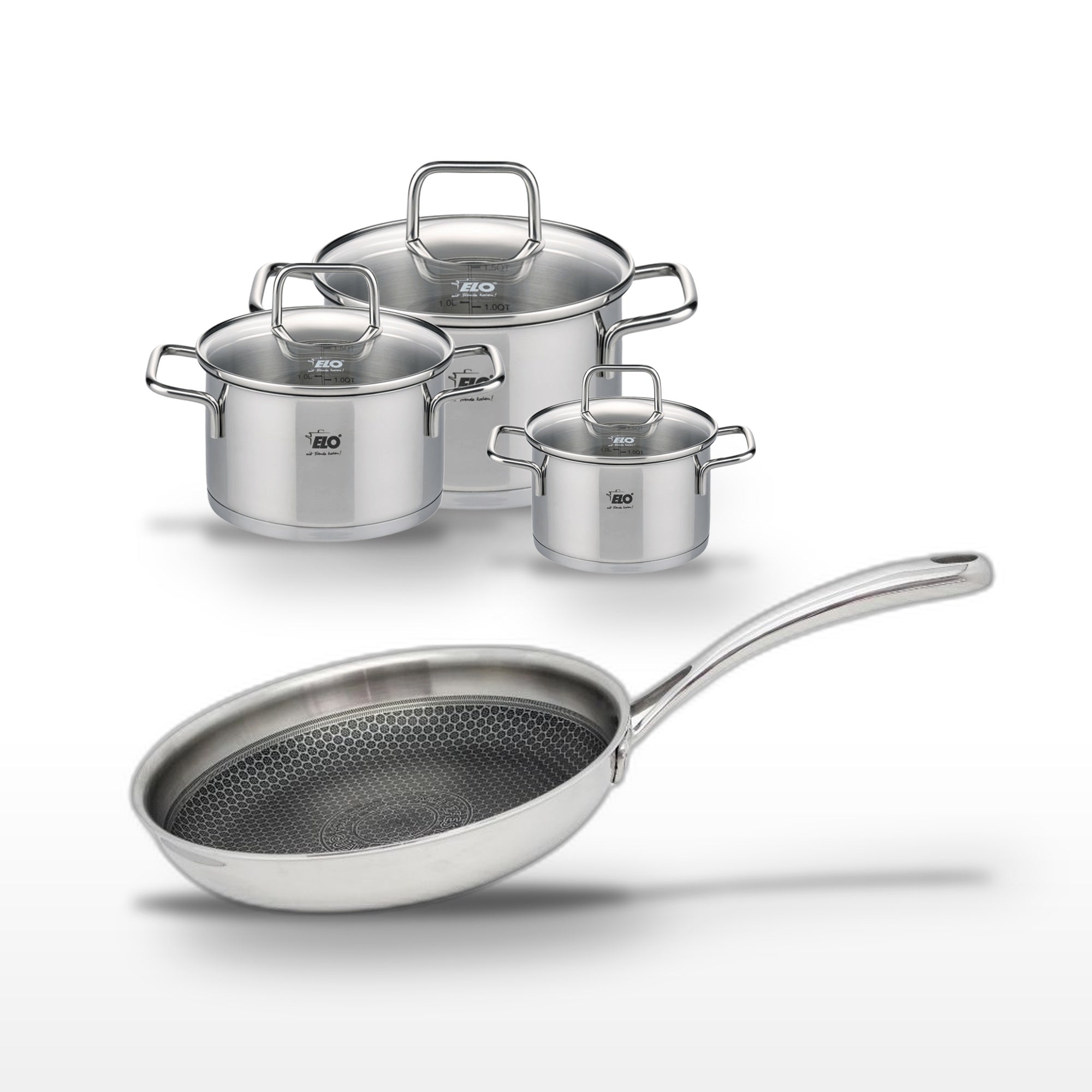Batterie De Cuisine 1 Poêle 24cm + 3 Faitouts Relief Evolution