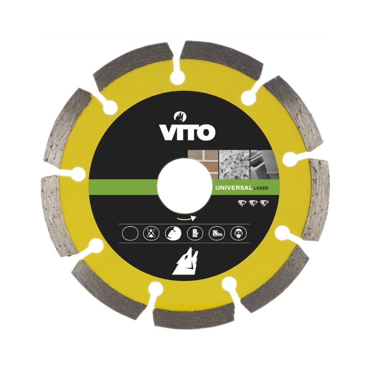 Vito - Disque Diamant Laser 230 Mm Pierre Marbre Granit Alesage 22.5mm