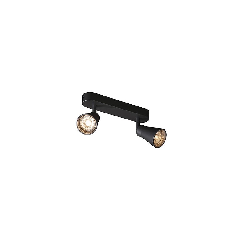 Slv - Plafonniers Intérieurs Led Avo Applique Et Plafonnier Intérieur Double Noir Gu10/qpar51 2x 50w Max 1000889