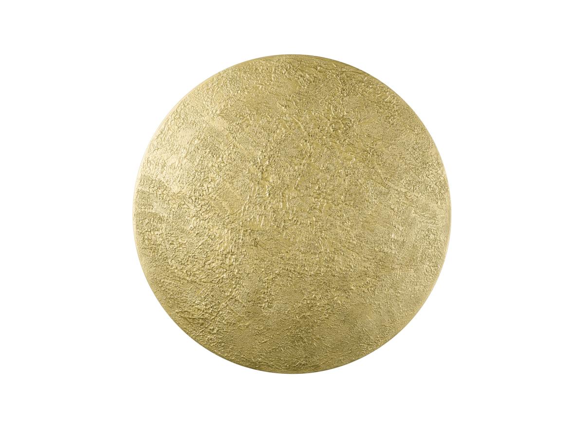 Abat-jour Mana 60 Rond Texture Lune H: 22 Cm Or - Slv - 1008206