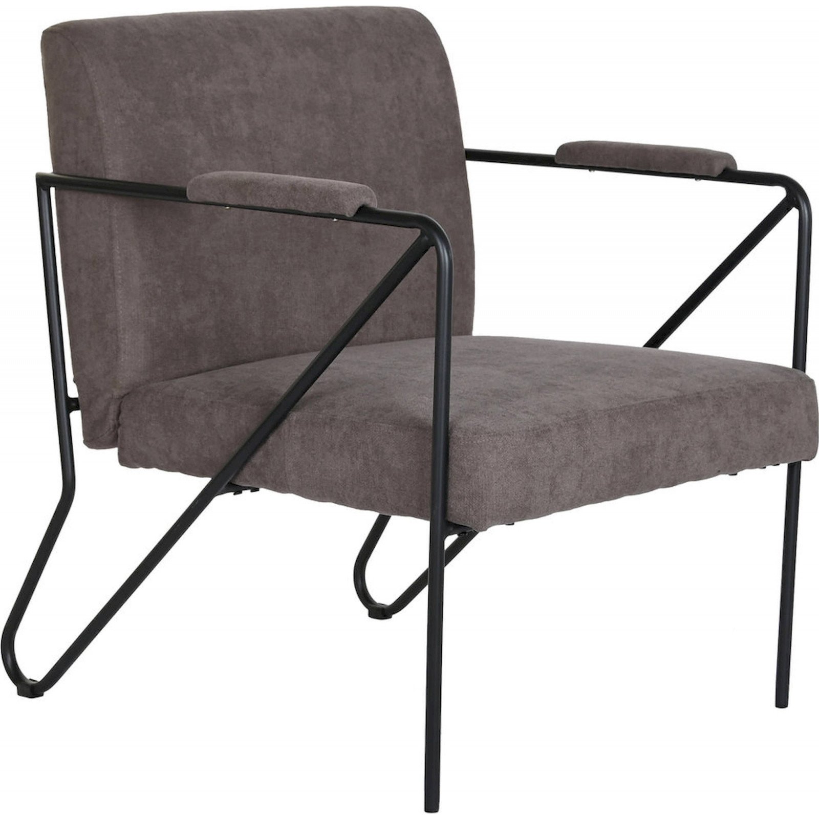 Fauteuil Élégant Gris Confort Design En Polyester - Gris Anthracite