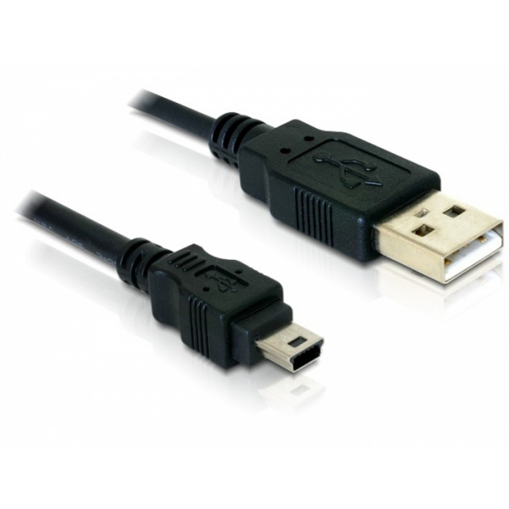 Delock Câble Usb Usb 2.0 Usb-a Mâle, Usb-mini-b Mâle 1.50 M Noir 82252