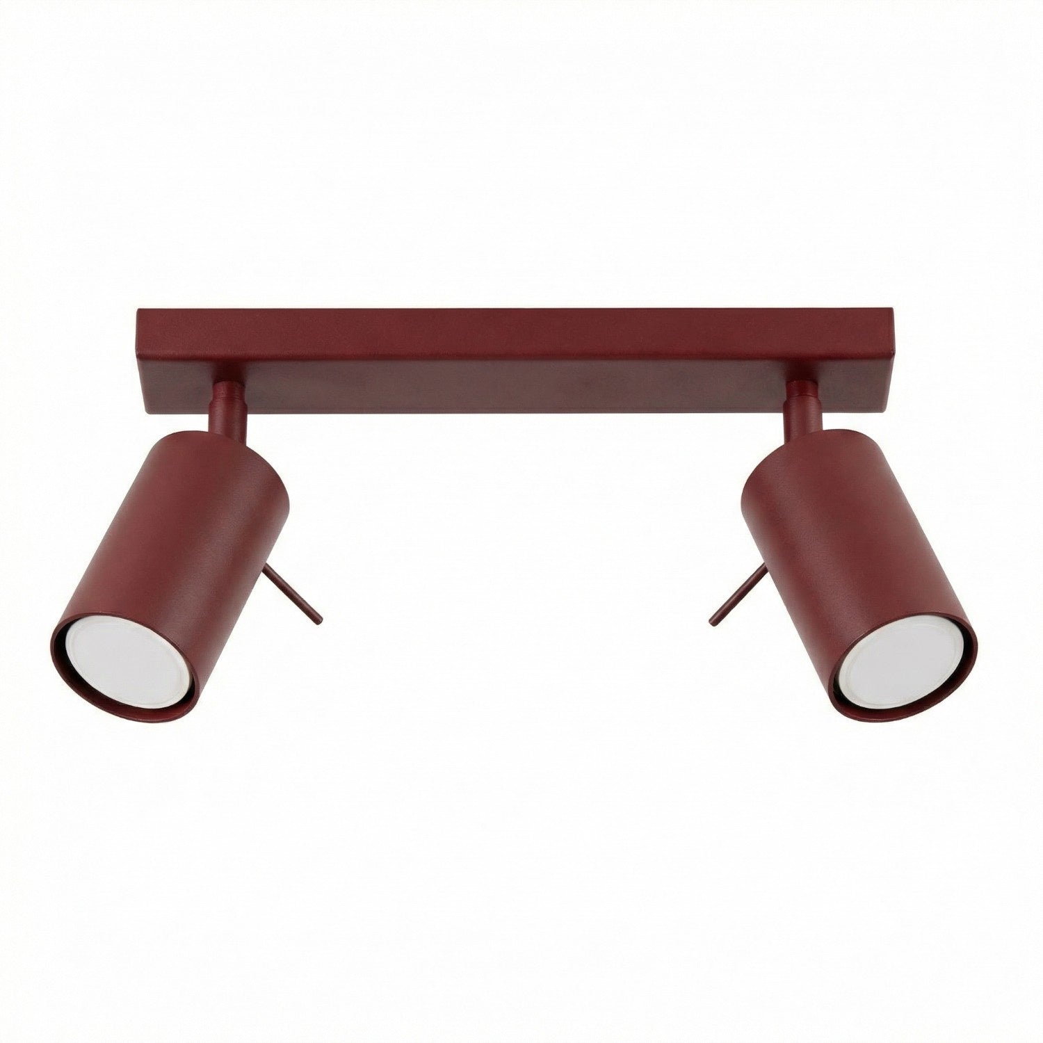 Plafonnier Moderne 2 Spots Gu10 10w Ring Sollux Lighting Bordeaux 30 Cm