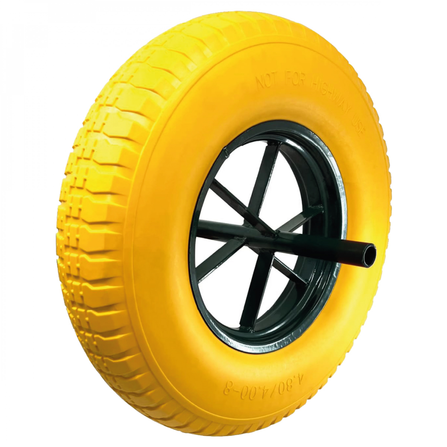 Linxor - Roue Increvable Pour Brouette 38 Cm - Largeur 9 Cm - Axe 20 Mm Déporté - Charge Max 150 Kg - Pour Chemins Empierrés Et Graviers