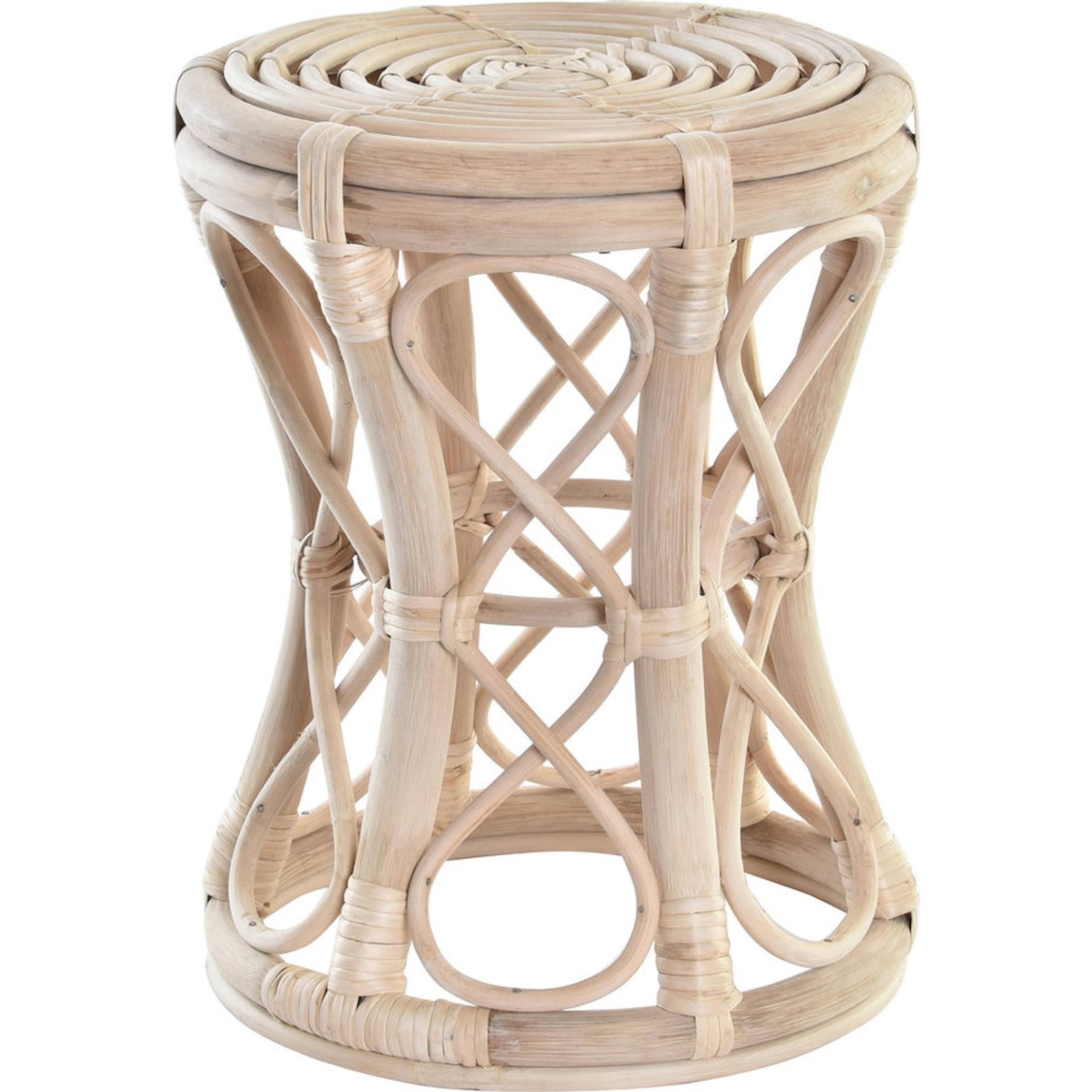 Table D'Appoint Rotin Élégance Et Nature Salon - Beige Naturel