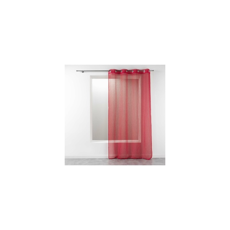 Ac-deco - Panneau A Oeillets 140 X 280 Cm Etamine Crash Telma Rouge