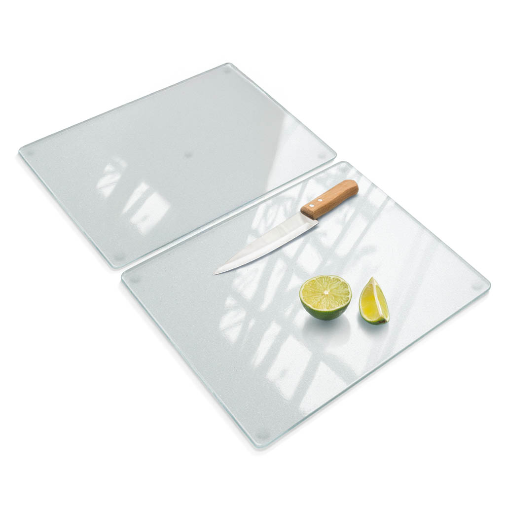 Planche En Verre Trempé Dépoli Cuisine Antidérapante Résistante Chaleur Rayures Design Moderne 2x40x52 Cm