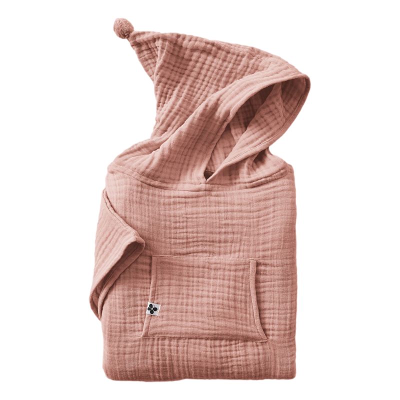 Poncho Enfant Mixte Gaze De Coton Unie Gaïa L'Effet Papillon - Gaia Rose Pêche - - Gaia Rose Pêche - 6 À 10 Ans