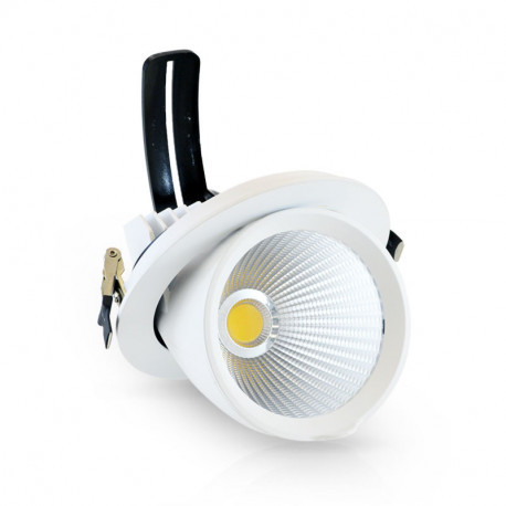 Spot Led Escargot Rond Inclinable Et Orientable 30w 4000k Irc90 Miidex Lighting®