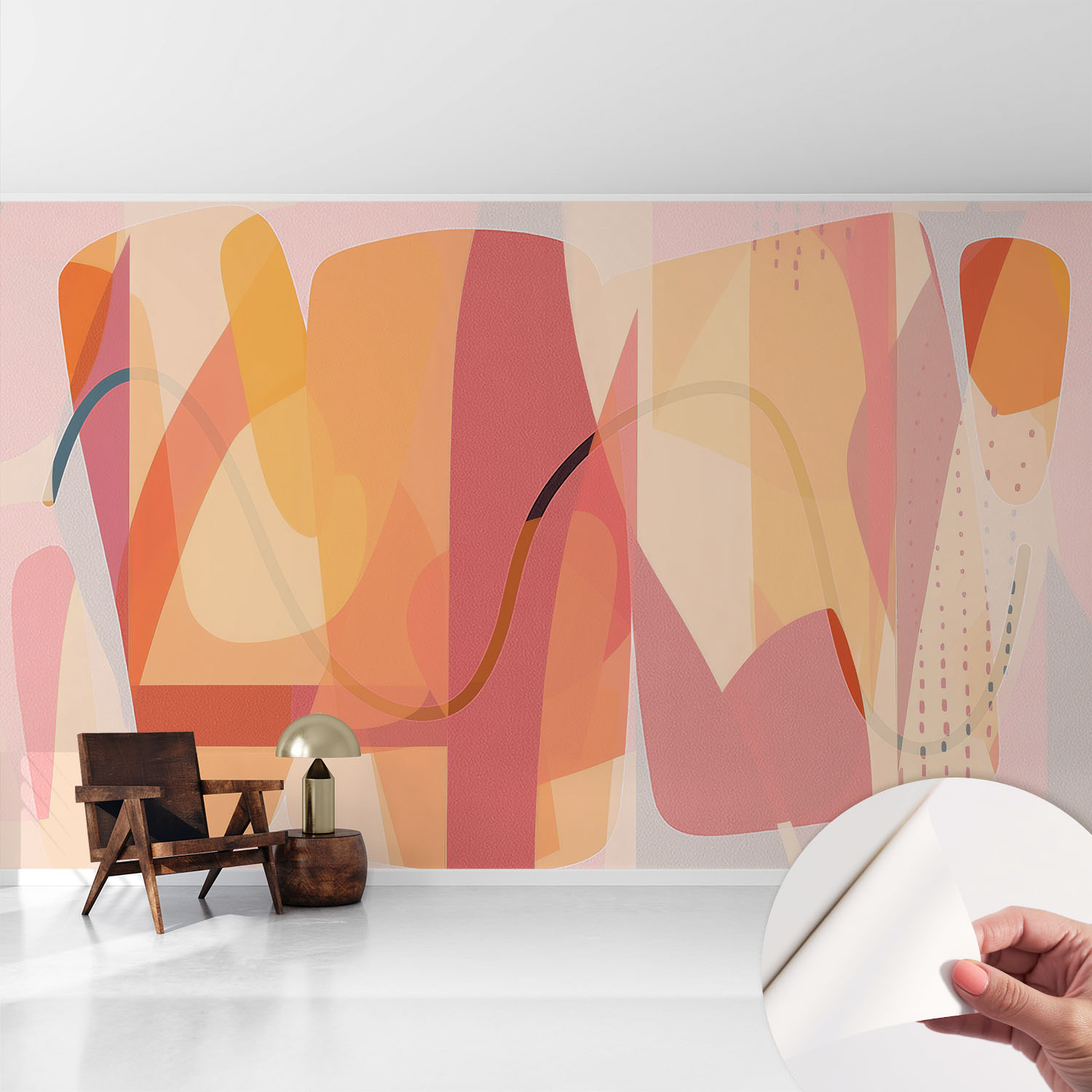 Papier Peint Autocollant Adhésif Avec Motifs Pour Salon Et Chambre Accessoire Stylé Pour Votre Intérieur Abstraction Colorée 416x254 Cm
