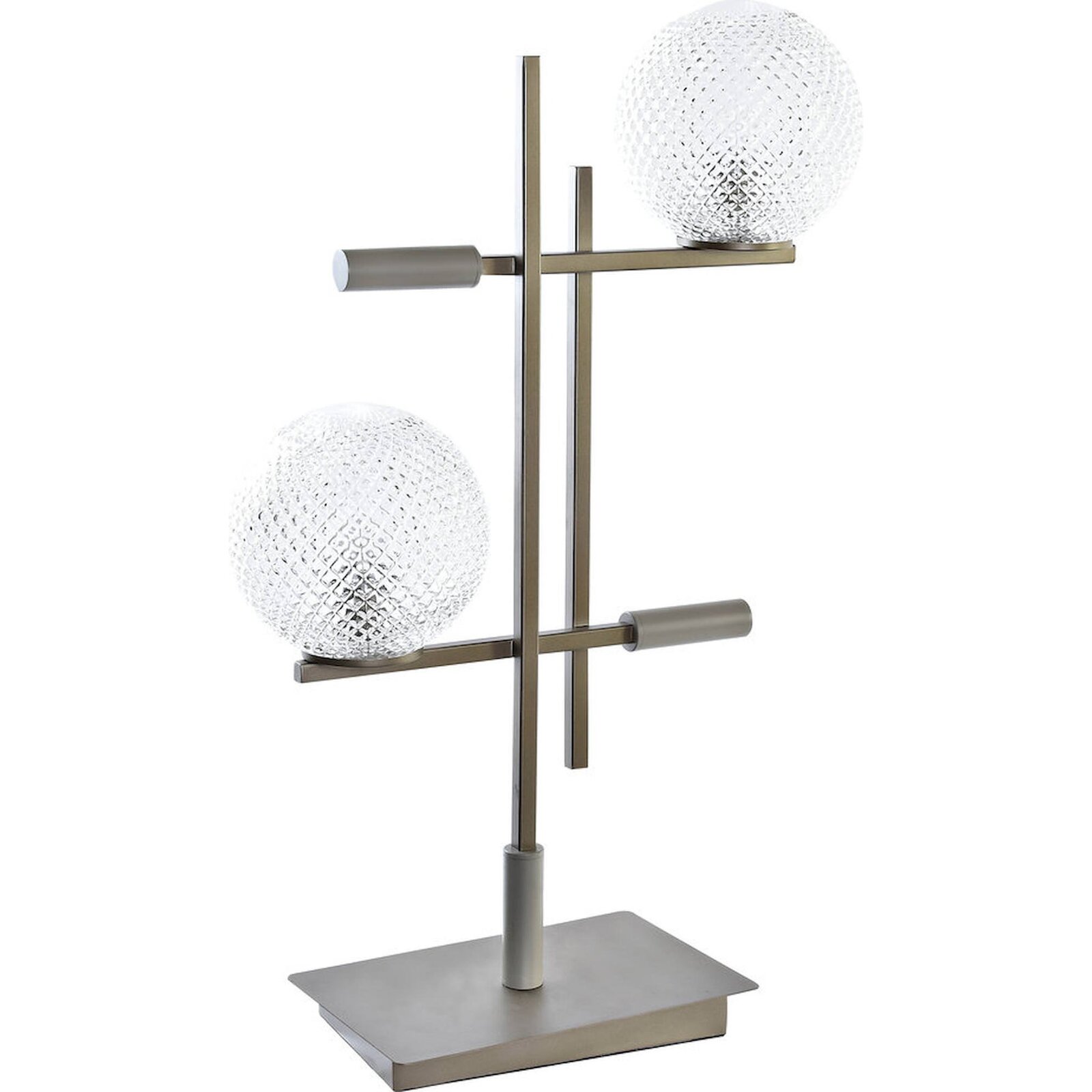 Lampe De Salon Élégante En Métal Doré Et Verre - Doré Contemporain Et Chic