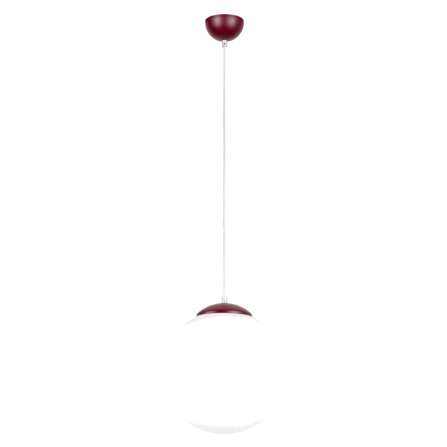 Suspensions Ugo Acier/verre Bourgogne 1xe27 30cm Sollux