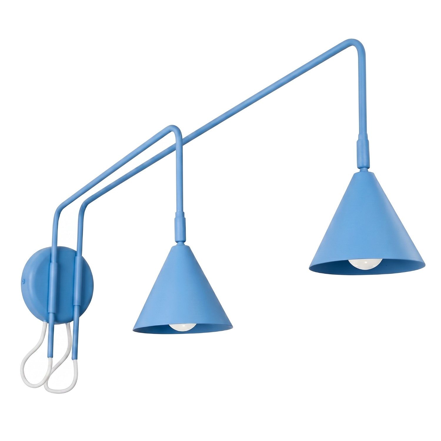 Sollux Nox Applique Murale À Double Dôme Bleu Clair 2x E14