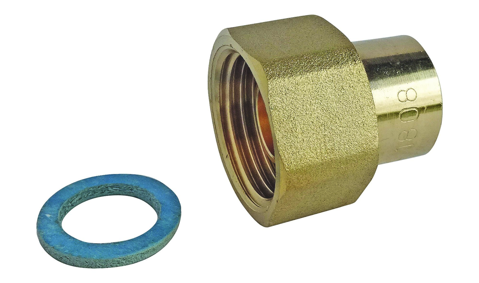 Raccord 2 Pièces Pour Gaz Naturel - Cuivre Ø14 - Ecr.tournant F15/21