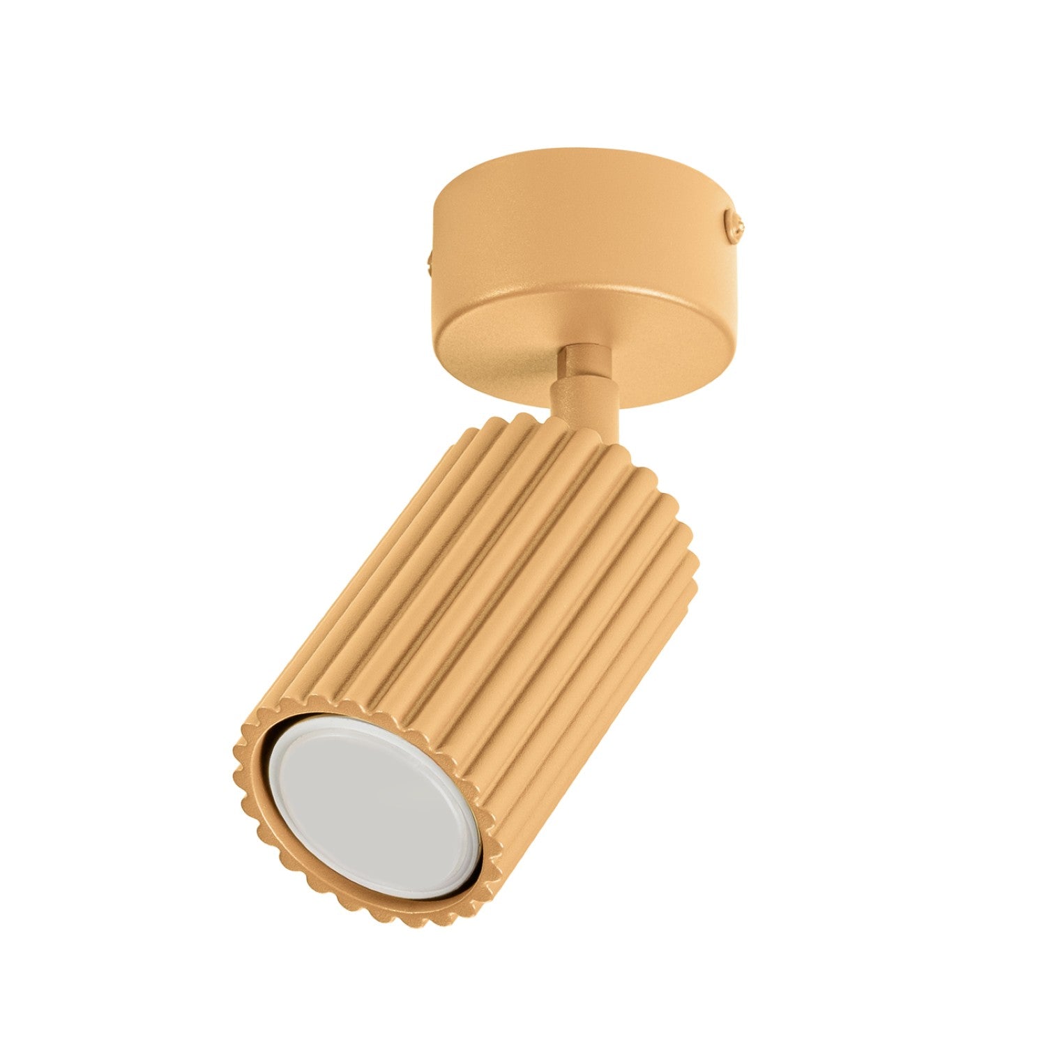 Spot De Plafond Rond Rainuré Doré 1xgu10 10w Karbon Sollux Lighting