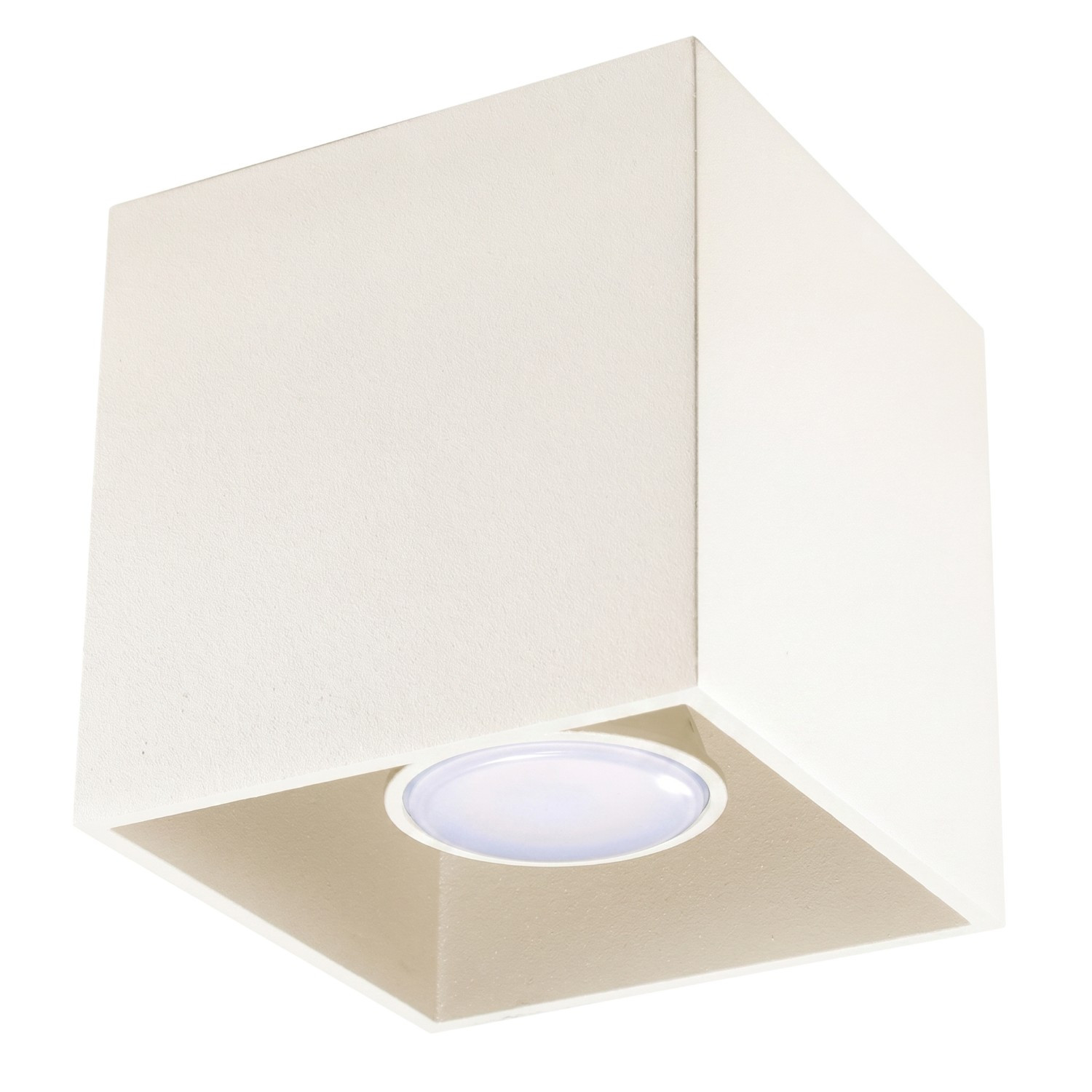 Plafonniers Quad Aluminium Beige 1xgu10 10cm Sollux