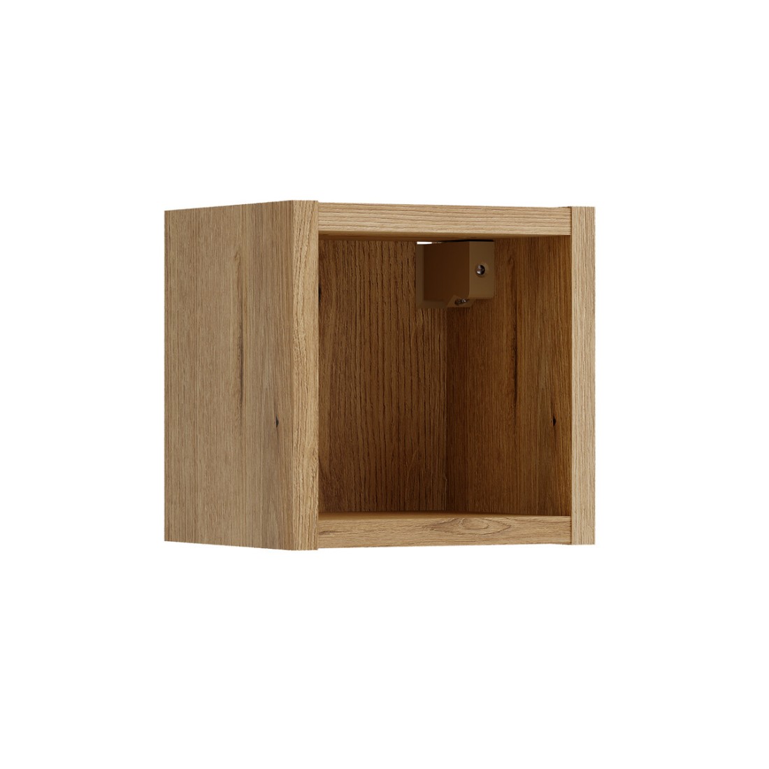 Cube De Rangement Salle De Bain Vano 20 Cm Chêne Suspendu Avec Niche